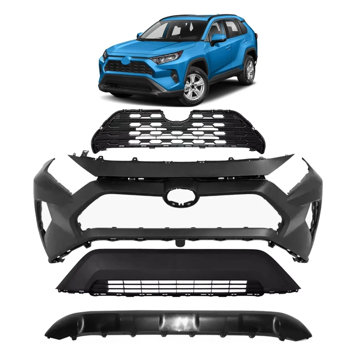 Front Bumper Cover Grill Fit For 2019 2020 2021 2022 Toyota Rav4