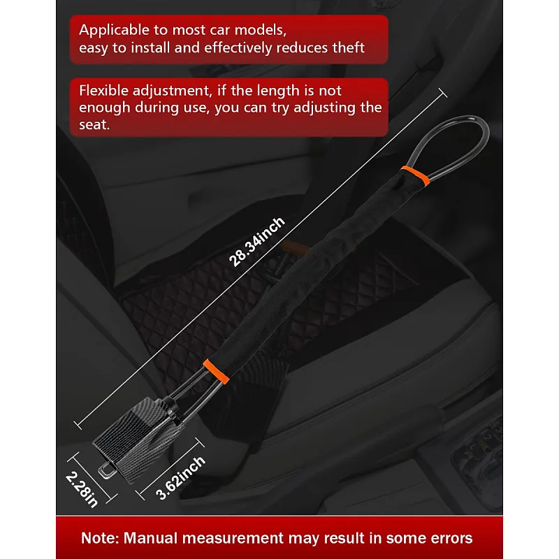 2026 Upgraded Steering Wheel Lock, Seatbelt Lock, Universal Anti-Theft Device, Car Lock, Anti-Theft Device with 3 Keys