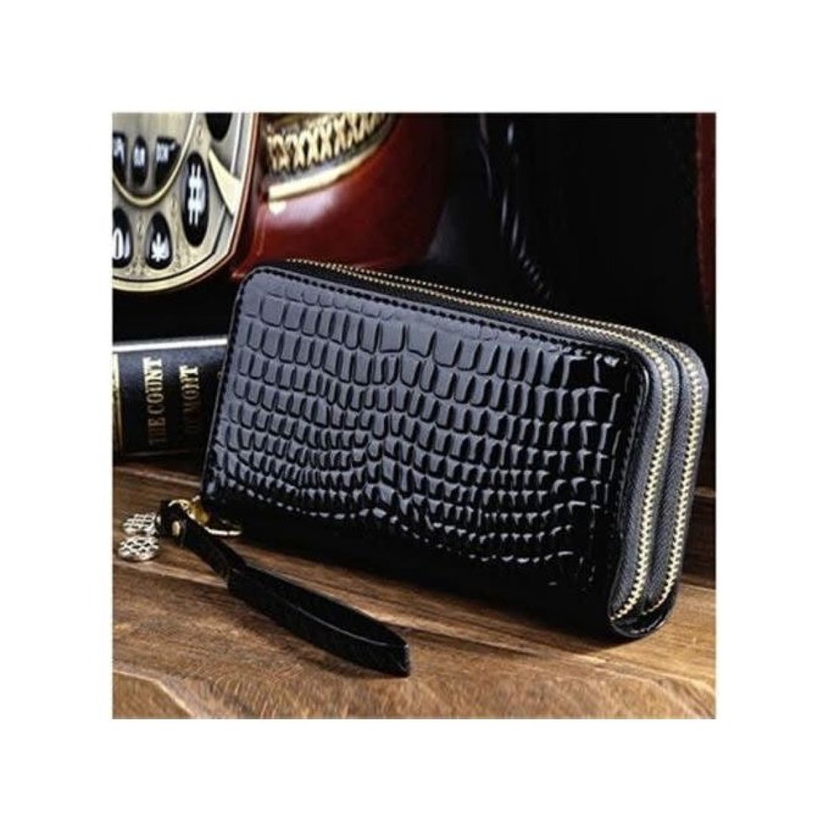 Women Wallet Purse Card Phone Holder - Black
