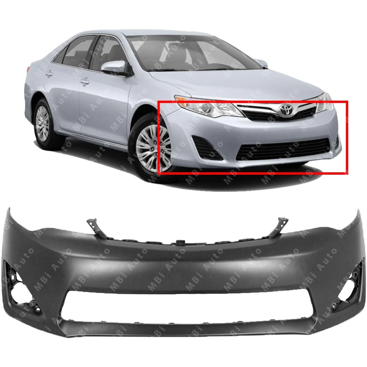 Front Bumper Cover Fascia for 2012 2013 2014 Toyota Camry