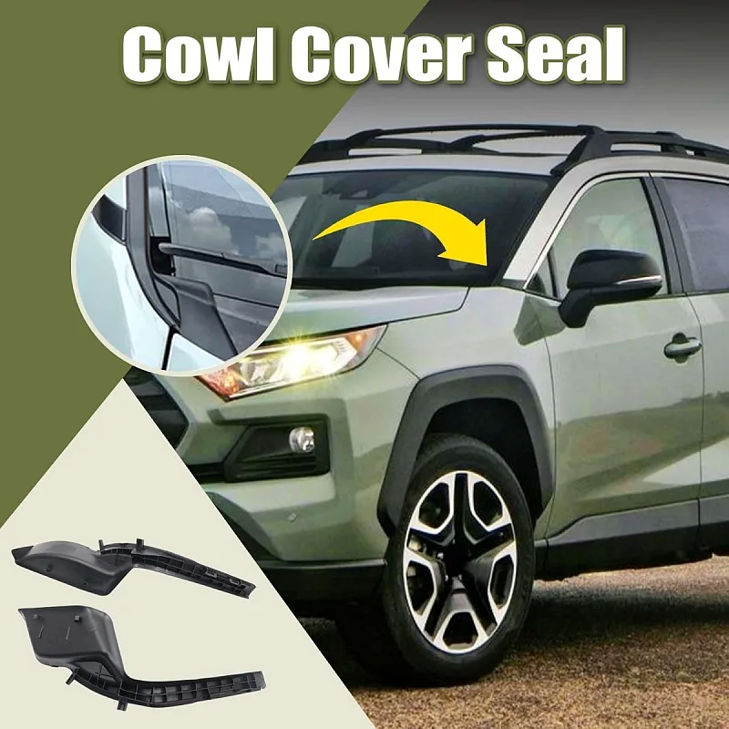 Priprilod Cowl Cover Seal Right & Left Compatible With Toyota RAV4 2019-2024 Compatible With Toyota RAV4 Prime 2021-2024 Front Hood Seal #53866-0R052