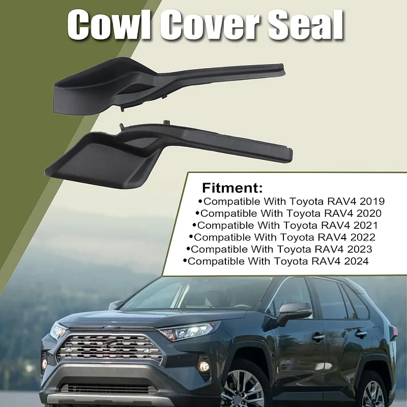Priprilod Cowl Cover Seal Right & Left Compatible With Toyota RAV4 2019-2024 Compatible With Toyota RAV4 Prime 2021-2024 Front Hood Seal #53866-0R052